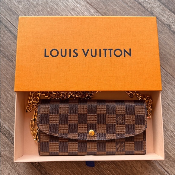 Authentic Louis Vuitton Portefeuille Emilie Damier Wallet Crossbody Bag - Picture 13 of 13